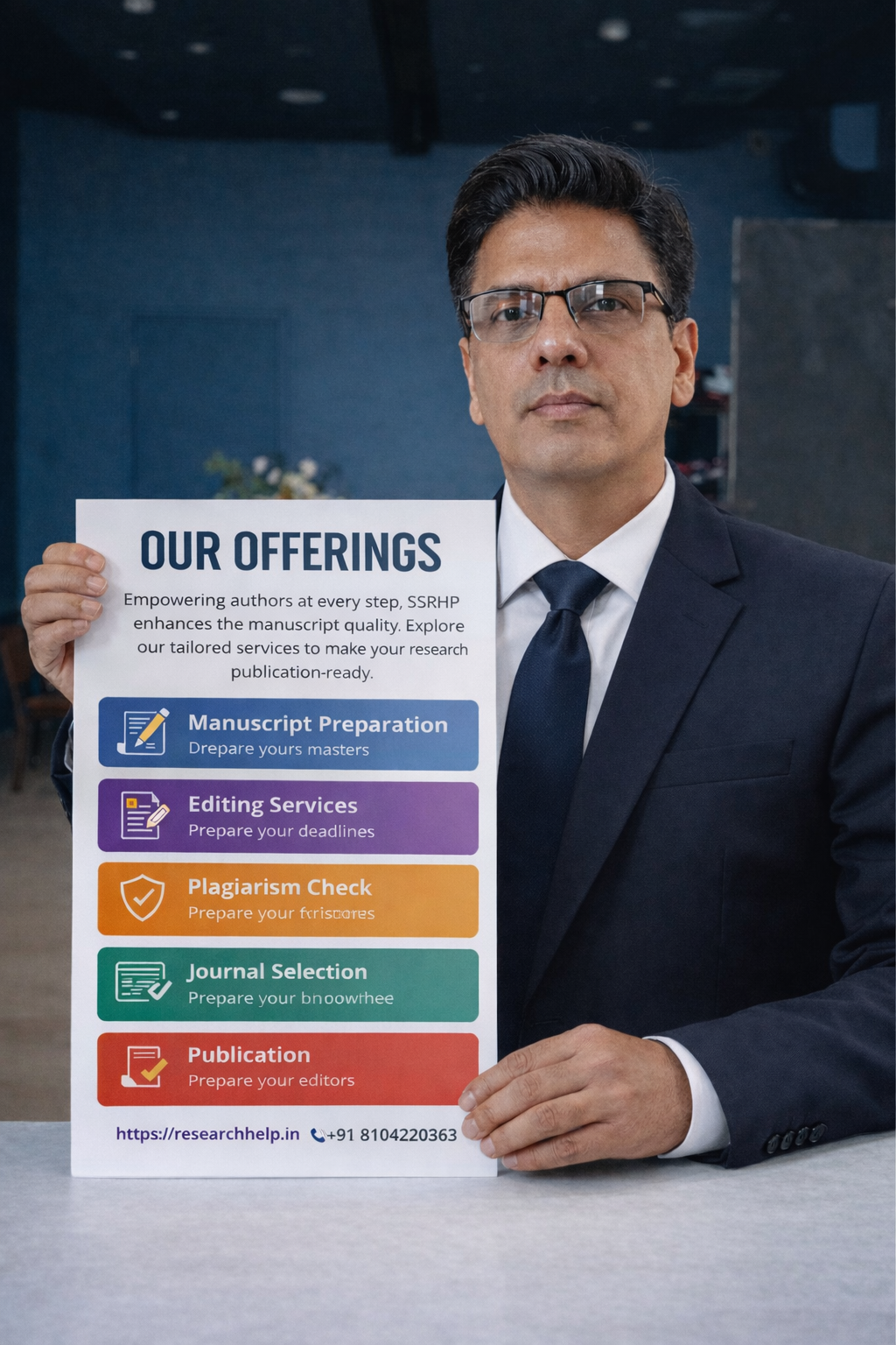 our offerings for authors' success